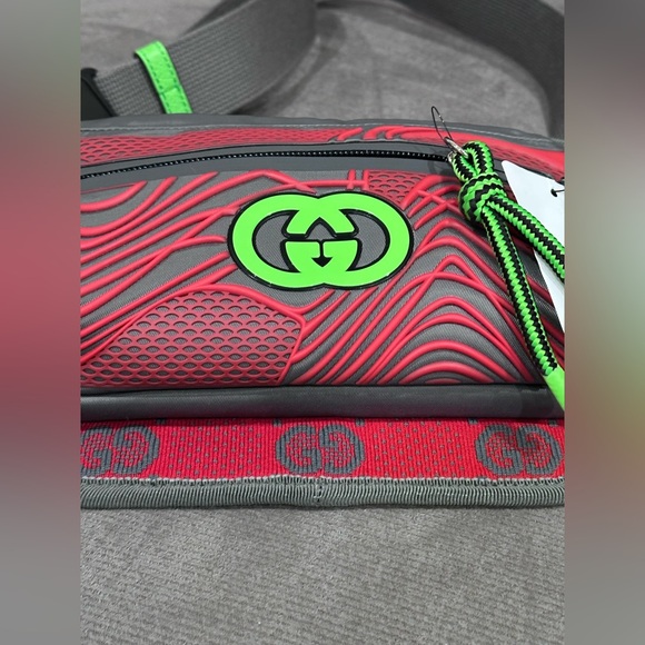 Gucci GG Nylon Belt Bag 'Grey/Multicolor' - Picture 10 of 14